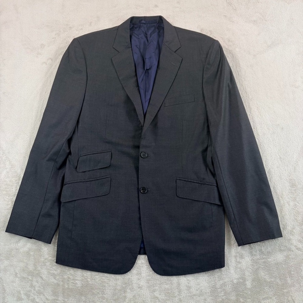 Loro Piana Wish Super 170s Wool Blazer Sport Coat Grey Men Fits 40R Surgeon Cuff
